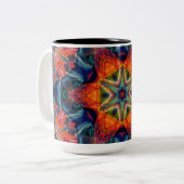 Erthy Warm Energy Kaleidoscope Gradient Zweifarbige Tasse (Vorderseite Links)