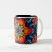 Erthy Warm Energy Kaleidoscope Gradient Zweifarbige Tasse (VorderseiteRechts)