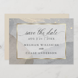 Erthy Watercolor Splash on Granite Stone Einladung