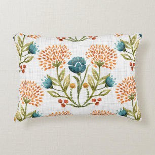 Erthy Whimsical: Aquarell Blume Motif. Dekokissen