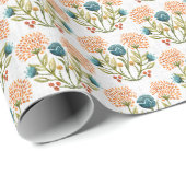 Erthy Whimsical: Aquarell Blume Motif. Geschenkpapier (Rolleneckpunkt)