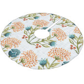 Erthy Whimsical: Aquarell Blume Motif. Polyester Weihnachtsbaumdecke (Schrägansicht)