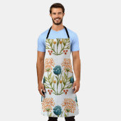 Erthy Whimsical: Aquarell Blume Motif. Schürze (Getragen)