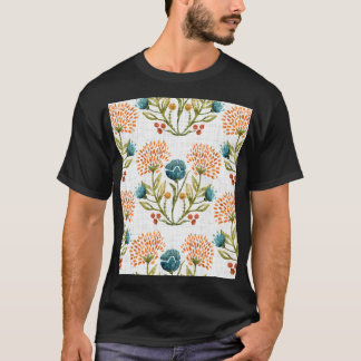 Erthy Whimsical: Aquarell Blume Motif. T-Shirt