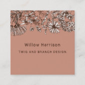 Erthy Whimsical Wildblumen Quadratische Visitenkarte (Vorderseite)