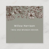 Erthy Whimsical Wildblumen Quadratische Visitenkarte (Vorderseite)