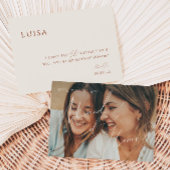 Erthy Wüste Beige Trauzeugin Card verblichenes Fot Einladung