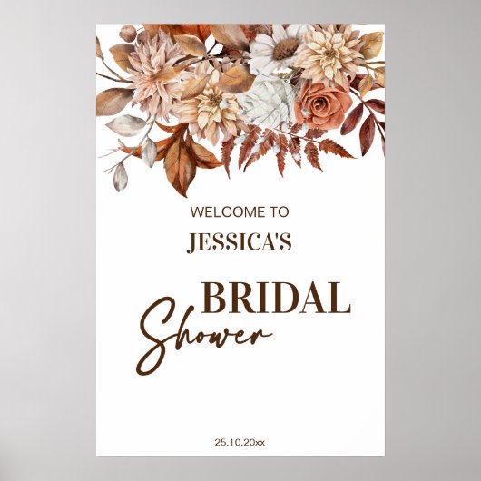 Erthy Wüste boho Brautparty Begrüßungszeichen Poster (Vorne)