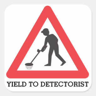 Ertrag zu Detectorist Aufklebern Quadratischer Aufkleber