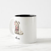 Ertrage Mich Zweifarbige Tasse (Vorderseite Links)