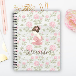 Erträglich - Jane Austen Floral Vintage Notizblock