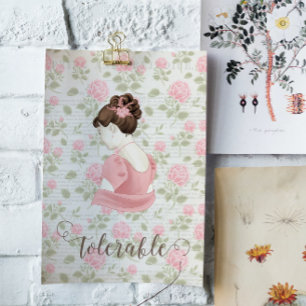 Erträglich - Jane Austen Floral Vintage Poster