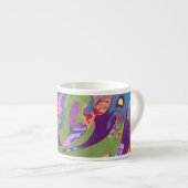 "Ertrinken" Abstrakte Kunst Espressotasse (Vorderseite Rechts)