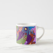 "Ertrinken" Abstrakte Kunst Espressotasse (Rechts)