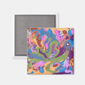 "Ertrinken" Abstrakte Kunst Magnet (Vorderseite/Rückseite)