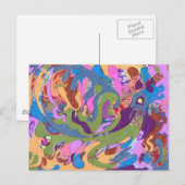 "Ertrinken" Abstrakte Kunst Postkarte (Vorne/Hinten)