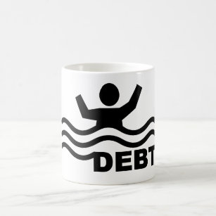 Ertrinken in der Schulden Kaffeetasse
