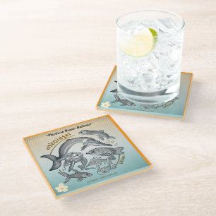 "Ertrinken in Plastik" Glasuntersetzer