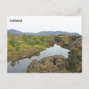 Ertrunkener Pool, Þingvellir-Nationalpark, Island Postkarte