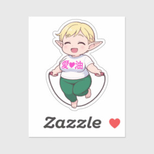 Erufuda Chibi-Elfen-Mädchen-Kunst Aufkleber