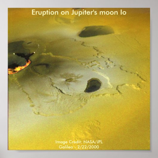 Eruption am Jupitermond Io Poster (Vorne)