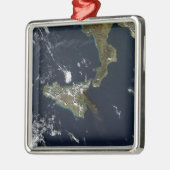 Eruption des Ätna in Sizilien Silbernes Ornament (Links)