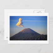 Eruption des Vulkans Bromo, Indonesien Postkarte (Vorne/Hinten)