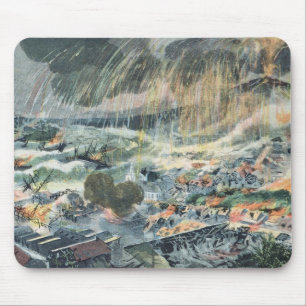 Eruption eines Vulkans auf Martinique Mousepad