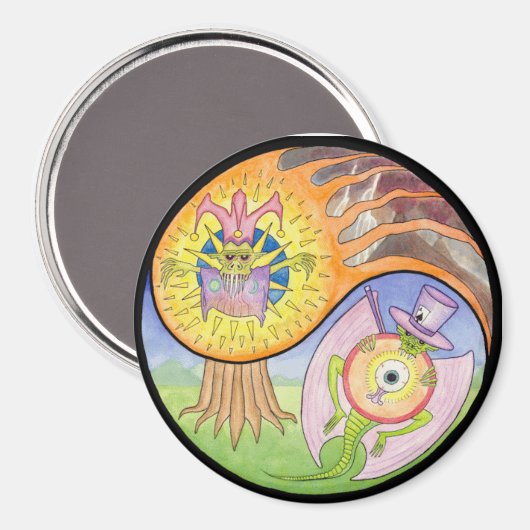 "Eruption" Mandala Magnet (Vorderseite/Rückseite)