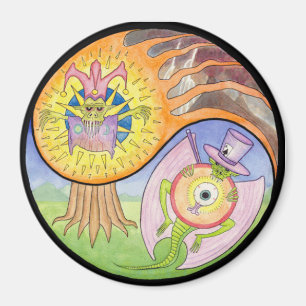 "Eruption" Mandala Magnet