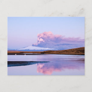 Eruption on Eyjafjalla Gletscher #5 Postkarte