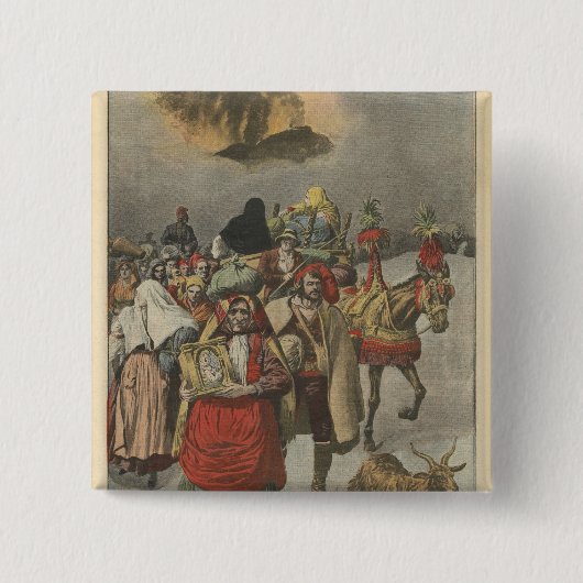 Eruption vom Ätna Button (Vorderseite)