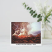 Eruption von Vesuv durch Dahl Johan Claussen Postkarte (Stehend Vorderseite)