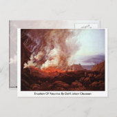 Eruption von Vesuv durch Dahl Johan Claussen Postkarte (Vorne/Hinten)