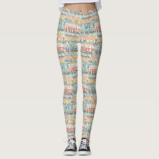erwache aufrecht typografie leggings (Vorderseite)