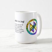Erwache zur Freude! 15 oz Bind Rune Tasse (VorderseiteRechts)