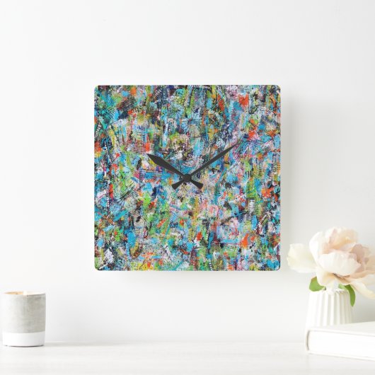 Erwachen der Wall-Uhr Quadratische Wanduhr (Zuhause)