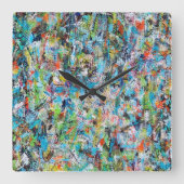 Erwachen der Wall-Uhr Quadratische Wanduhr (Vorderseite)