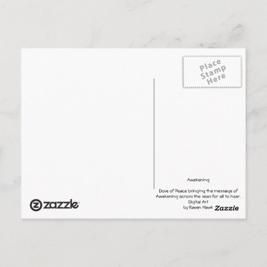 Erwachen Postkarte (Rückseite)