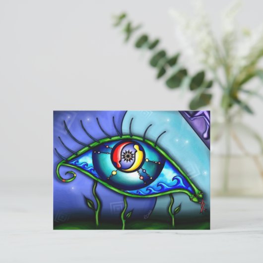 Erwachen Postkarte (Stehend Vorderseite)