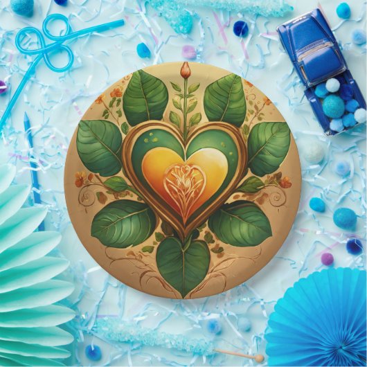 Erwachende Samendekoration Pappteller (Party)