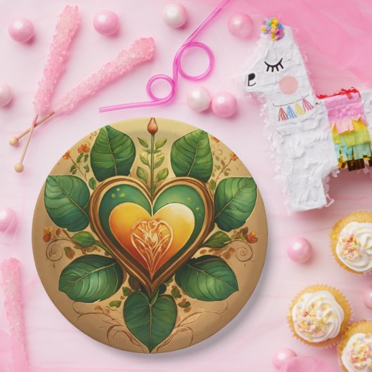 Erwachende Samendekoration Pappteller (Party)