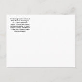 Erwachende Skulptur in Washington, D.C. Ankündigungspostkarte (Rückseite)