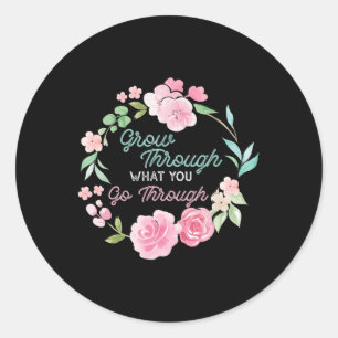 Erwachsen durch das, was Sie durch psychische Gesu Runder Aufkleber
