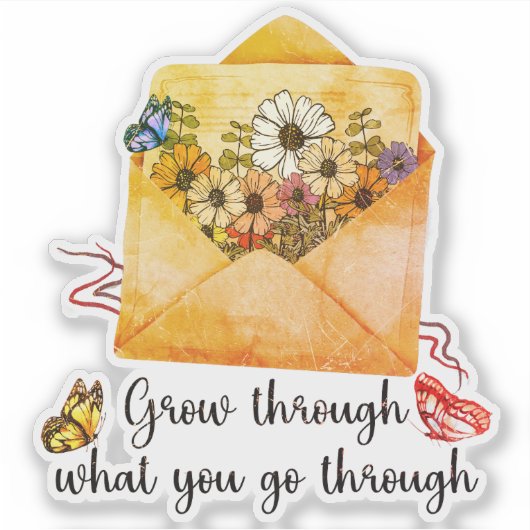 Erwachsen durch das, was Sie durchmachen Aufkleber (Vorderseite)