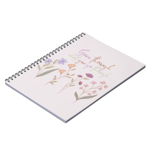 Erwachsen durch das, was Sie durchmachen | Florals Notizblock (Linke Seite)