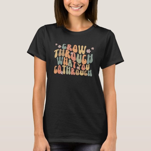 Erwachsen durch den Groovy Daisy Flow T-Shirt (Vorderseite)