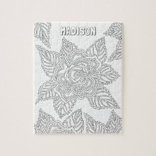 Erwachsen-Farbton-Rosen-optionaler Name der Puzzle