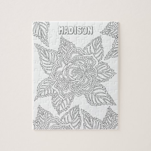 Erwachsen-Farbton-Rosen-optionaler Name der Puzzle (Vertikal)