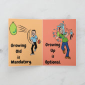 'Erwachsen ist optional' Geburtstagskarte Karte (Innenseite)